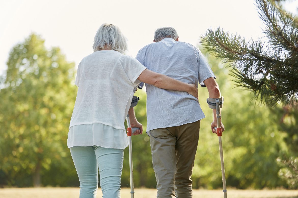 how to use a walking stick